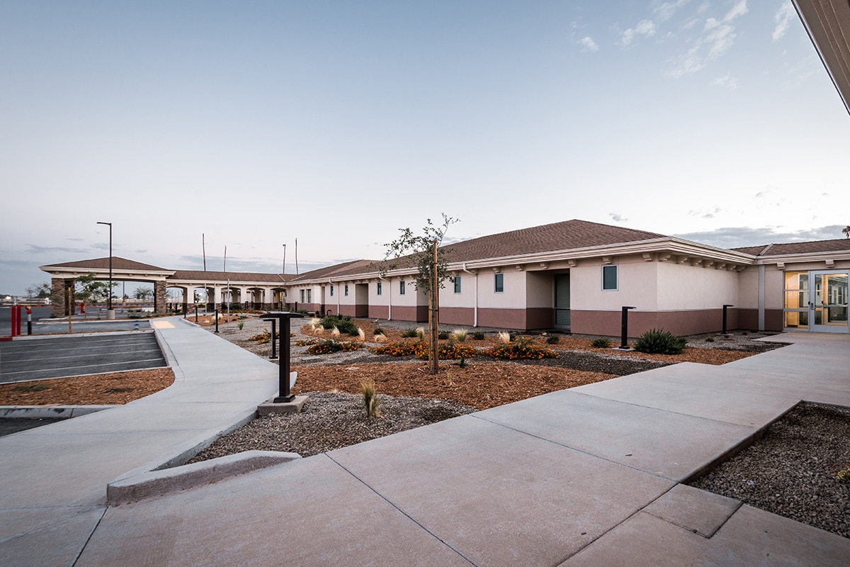 Kern River Transitional Care sidewalk back view