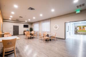activity and dining room in the Kern River Transitional Care facility