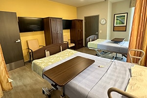 semi-private room in the Kern River Transitional Care facility